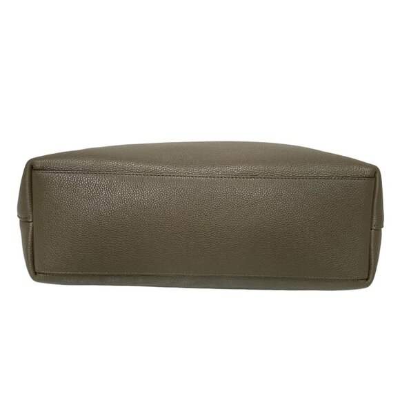 JIMMY CHOO Nine to Five - Dark Khaki Leather Tote Bag 437-080125 - Picture 3 of 8